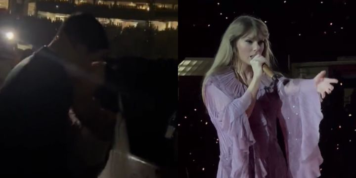 Taylor Swift, una coppia si sposa al suo concerto (VIDEO)