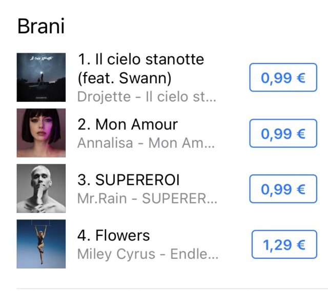 Edoardo Donnamaria al primo posto su iTunes