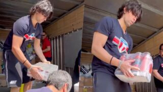 Luca Onestini aiuta gli sfollati dopo l'alluvione in Emilia Romagna