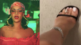 Rihanna indossa enorme diamante al piede: il valore dell'anello