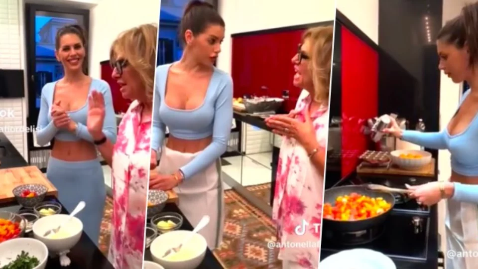 Antonella Fiordelisi impara a cucinare la pasta al pomodoro