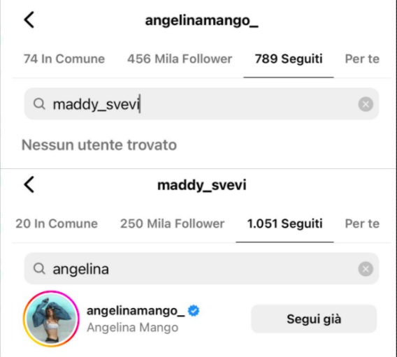 Angelina Mango e Maddalena su Instagram
