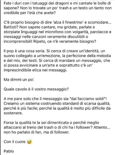 La risposta di Paolo Meneguzzi a J-Ax