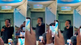Gianni Morandi improvvisa un concerto in aereo: il video virale