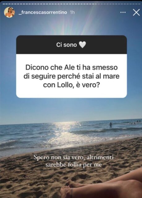La storia Instagram di Francesca Sorrentino - Temptation Island