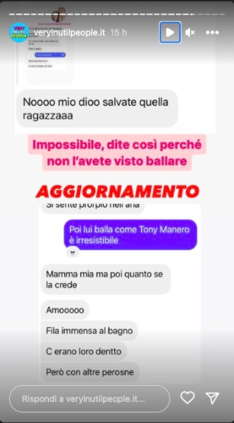Instagram Stories - Very Inutil People su Manuel e Francesca di Temptation Island