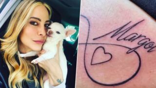 Stefania Orlando ricorda la cagnolina Margot con un tatuaggio