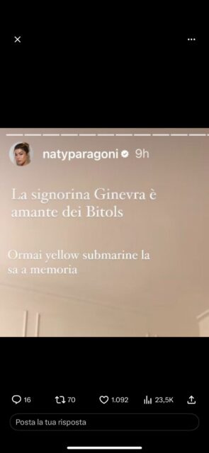 La gaffe di Natalia Paragoni