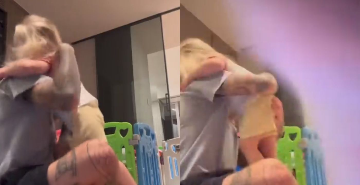 Fedez, Paloma gli ruba il telefono mentre sta facendo un video Fedez, Paloma gli ruba il telefono mentre sta facendo un video
