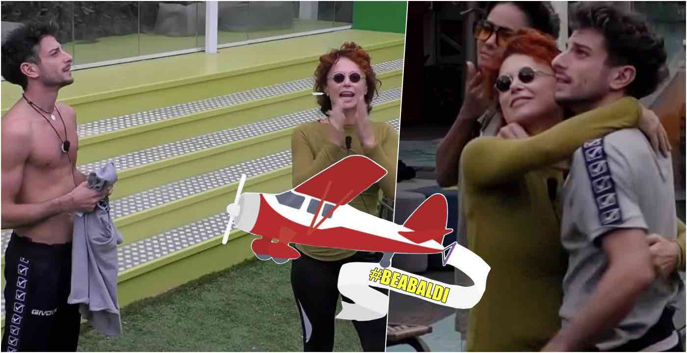 Beatrice Luzzi e Garibaldi ricevono il primo aereo di coppia Beatrice Luzzi e Garibaldi ricevono il primo aereo di coppia