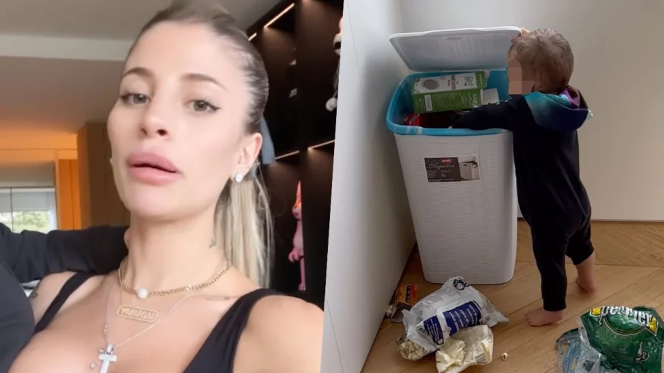 Chiara Nasti, il figlio Thiago gioca col cibo: scoppia la polemica