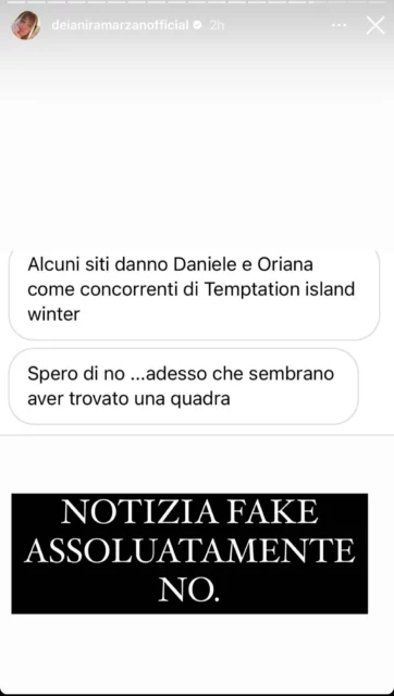 Oriana Marzoli e Daniele Dal Moro a Temptation Island Winter?
