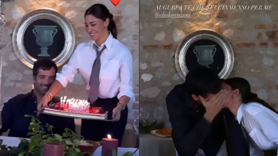 Il bacio tra la conduttrice ed Elio
