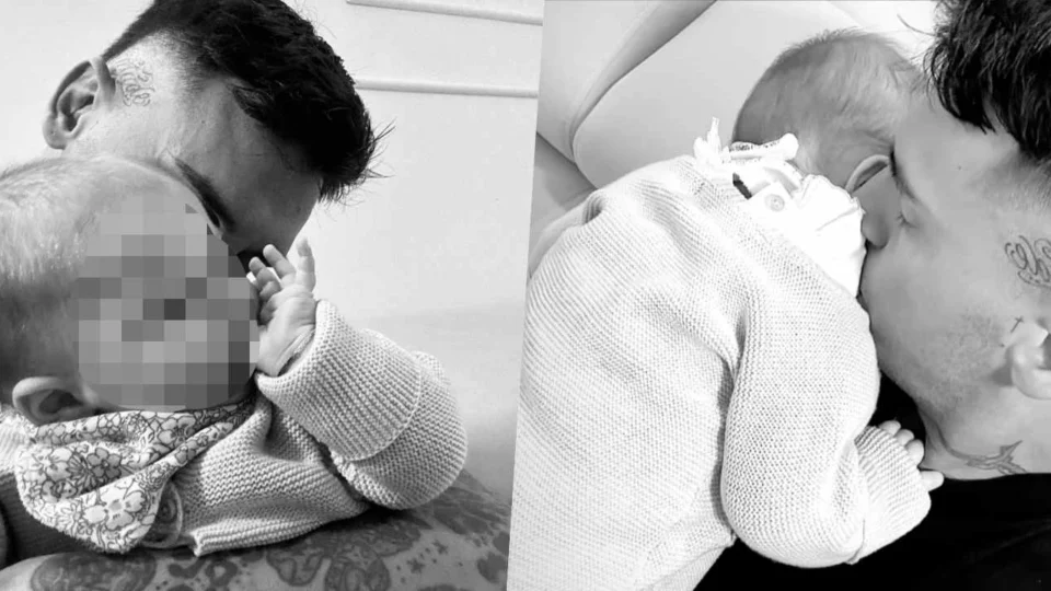 Alessandro Basciano insieme alla figlia Celine: il tenero post
