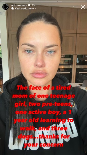 La storia Instagram di Adriana Lima