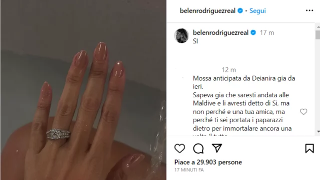 La proposta di matrimonio a Belen Rodriguez