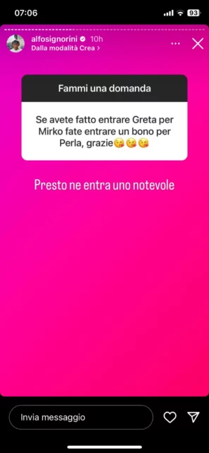 Un ragazzo per Perla Vatiero al Grande Fratello