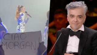 Annalisa canta Bellissima al Forum: spunta un cartello contro Morgan
