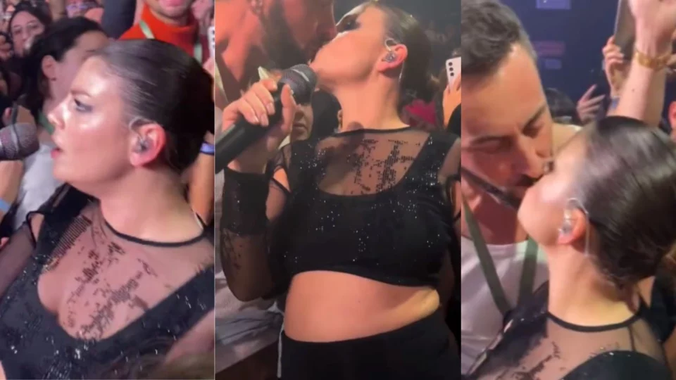 emma marrone bacia fan concerto video