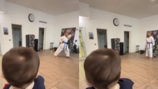 michelle hunziker karate nipote cesare