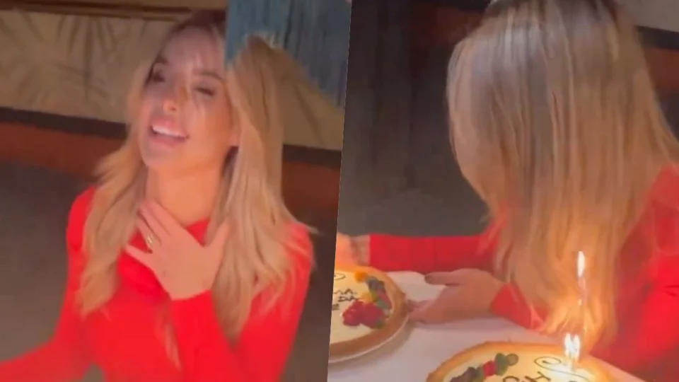 Sophie Codegoni spegne le candeline ma i capelli prendono fuoco