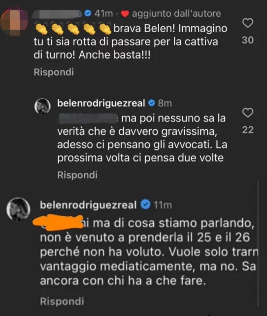 Le stoccate di Belen Rodriguez