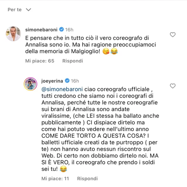 La discussione tra Joey Di Stefano e il coreografo ufficiale di Annalisa