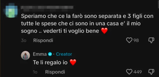 La risposta di Emma alle parole di una fan