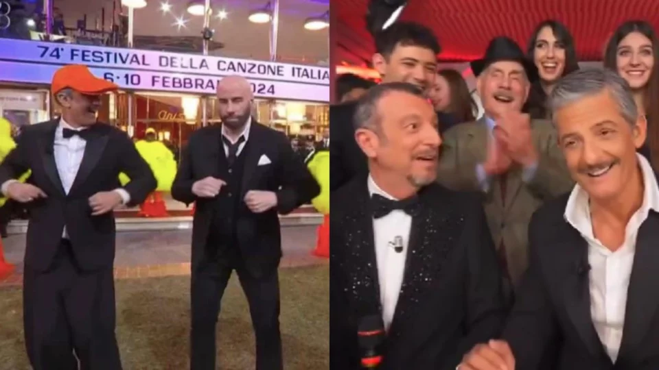 fiorello commenta esibizione john travolta sanremo 2024