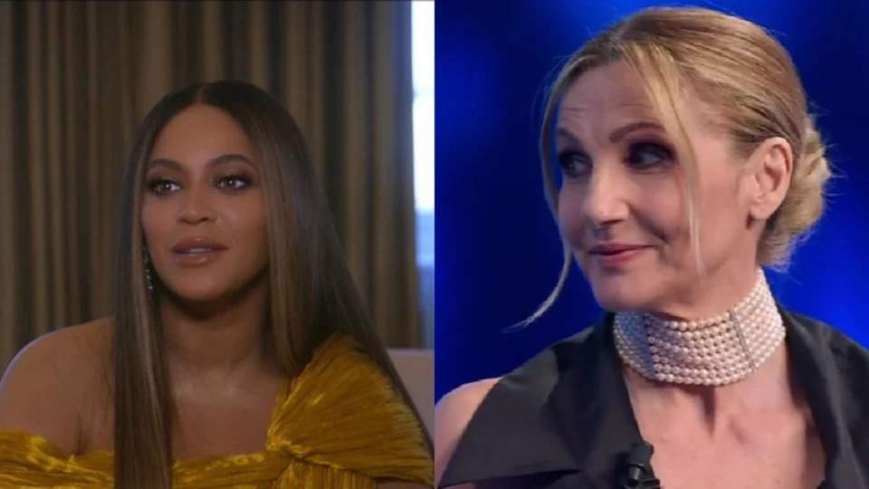 lorella cuccarini indossa stesso abito beyoncé