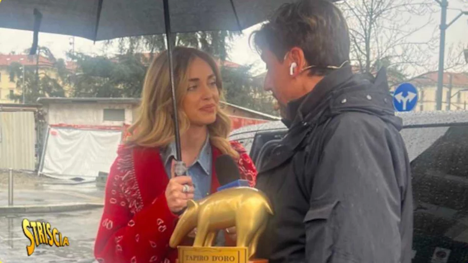 Chiara Ferragni riceve il Tapiro e commenta le voci di crisi con Fedez: “Non l'ho abbandonato