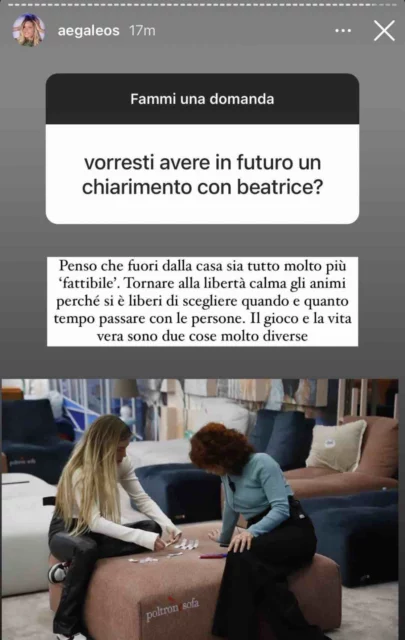 La storia Instagram di Anita Olivieri