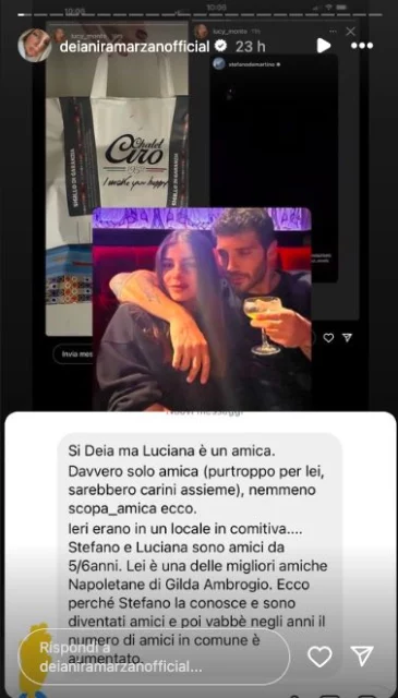 La storia Instagram di Deianira Marzano