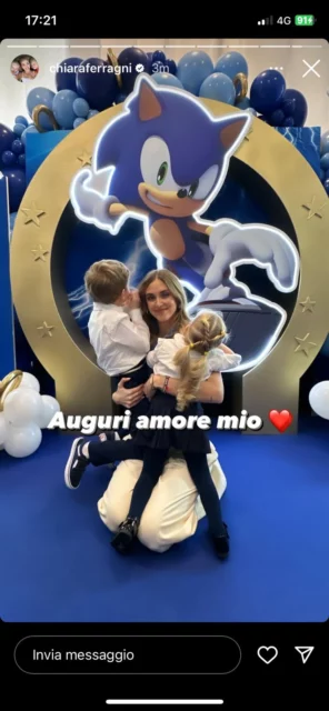 Chiara Ferragni alla festa di Leone