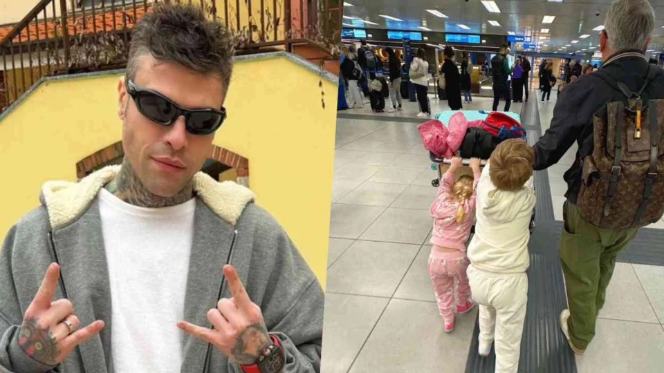 Fedez parte per Miami con i figli Leone e Vittoria