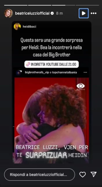 La storia Instagram di Beatrice Luzzi e Heidi Baci