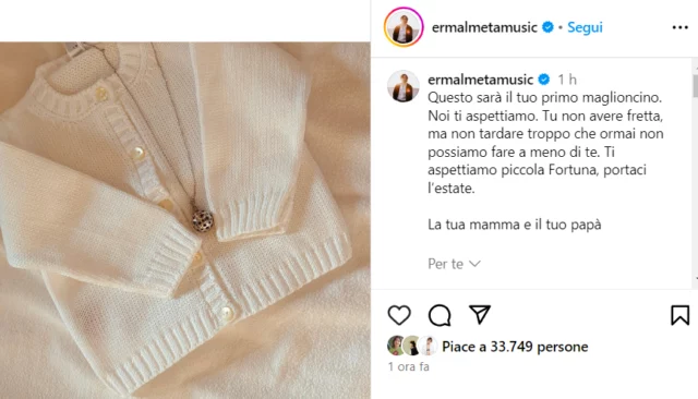 L'annuncio di Ermal Meta