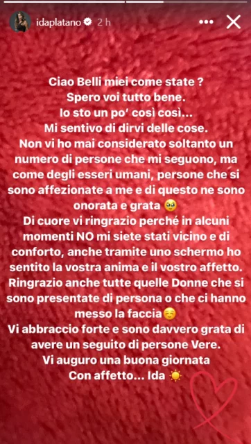 Il messaggio di Ida Platano dopo il presunto addio a Uomini e Donne