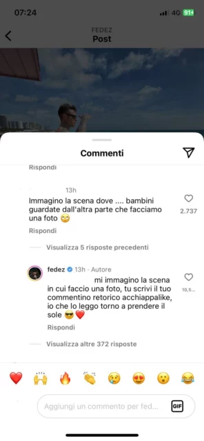 La risposta di Fedez alla critica