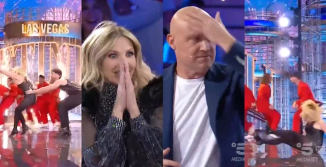 anna pettinelli cade due volte esibizione raimondo todaro esilarante video reazione maestri video