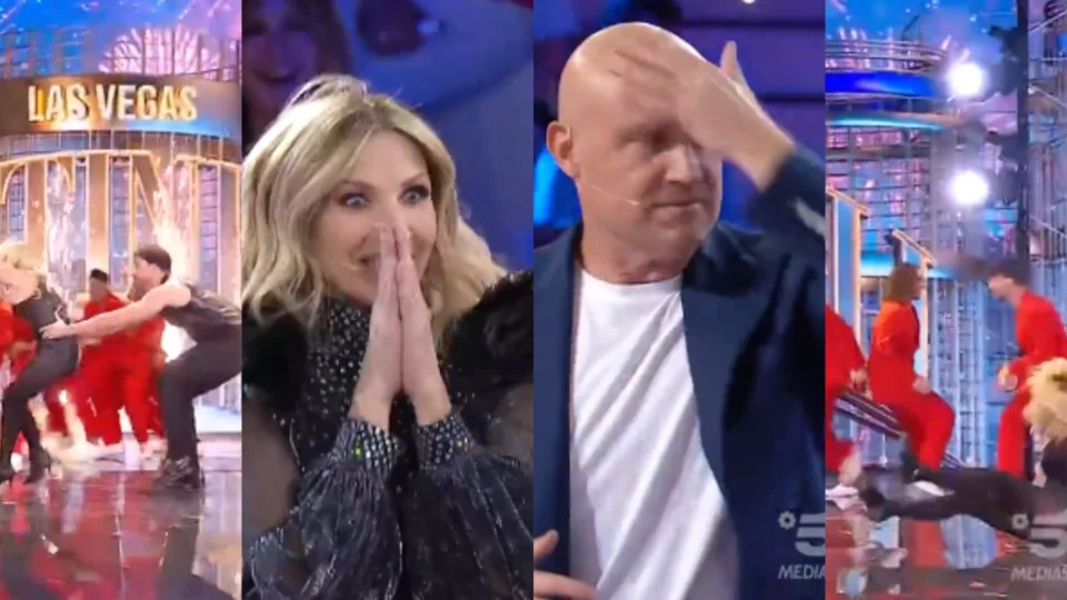 anna pettinelli cade due volte esibizione raimondo todaro esilarante video reazione maestri video