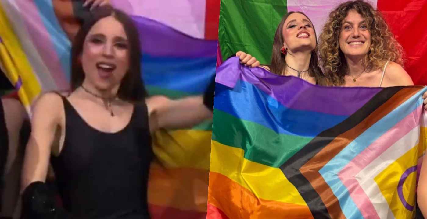 Angelina Mango sfoggia la bandiera rainbow all’Eurovision 2024
