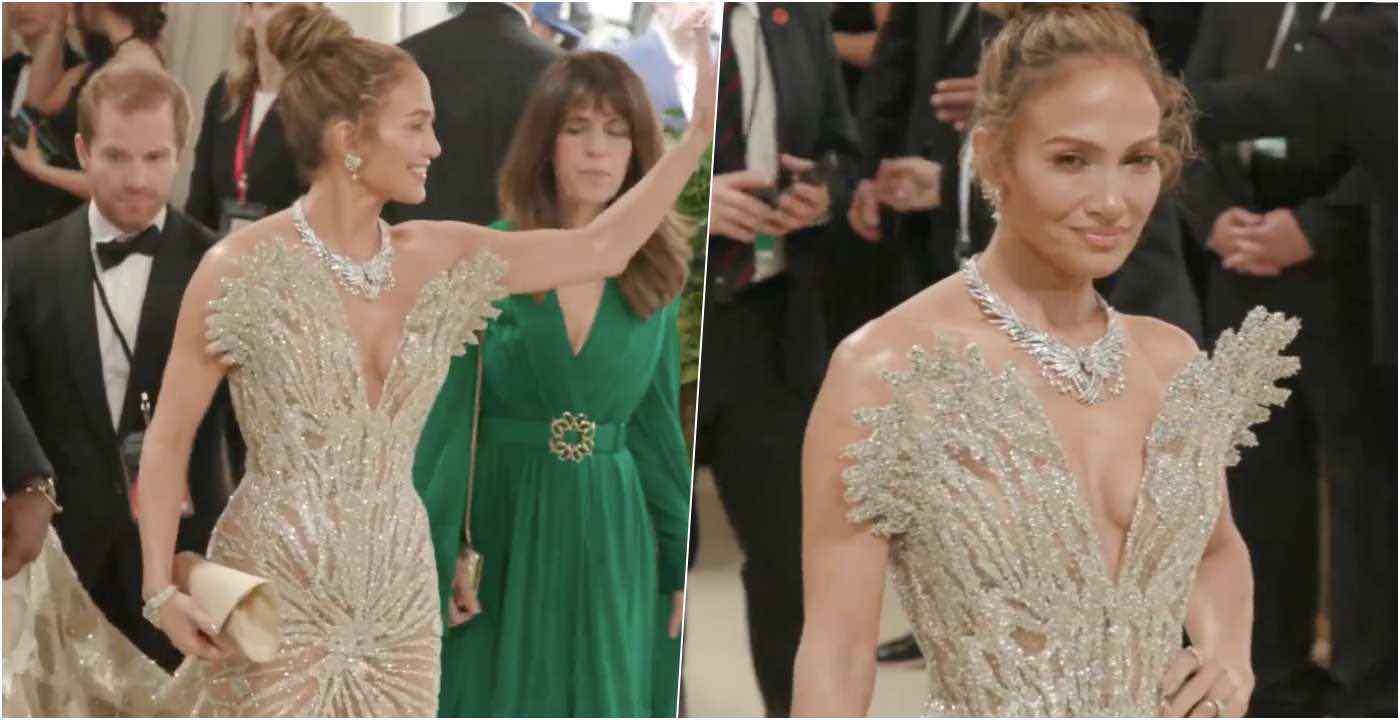 Jennifer Lopez è la regina del Met Gala 2024 e brilla sul red carpet con un abito da 2,5 milioni di perline
