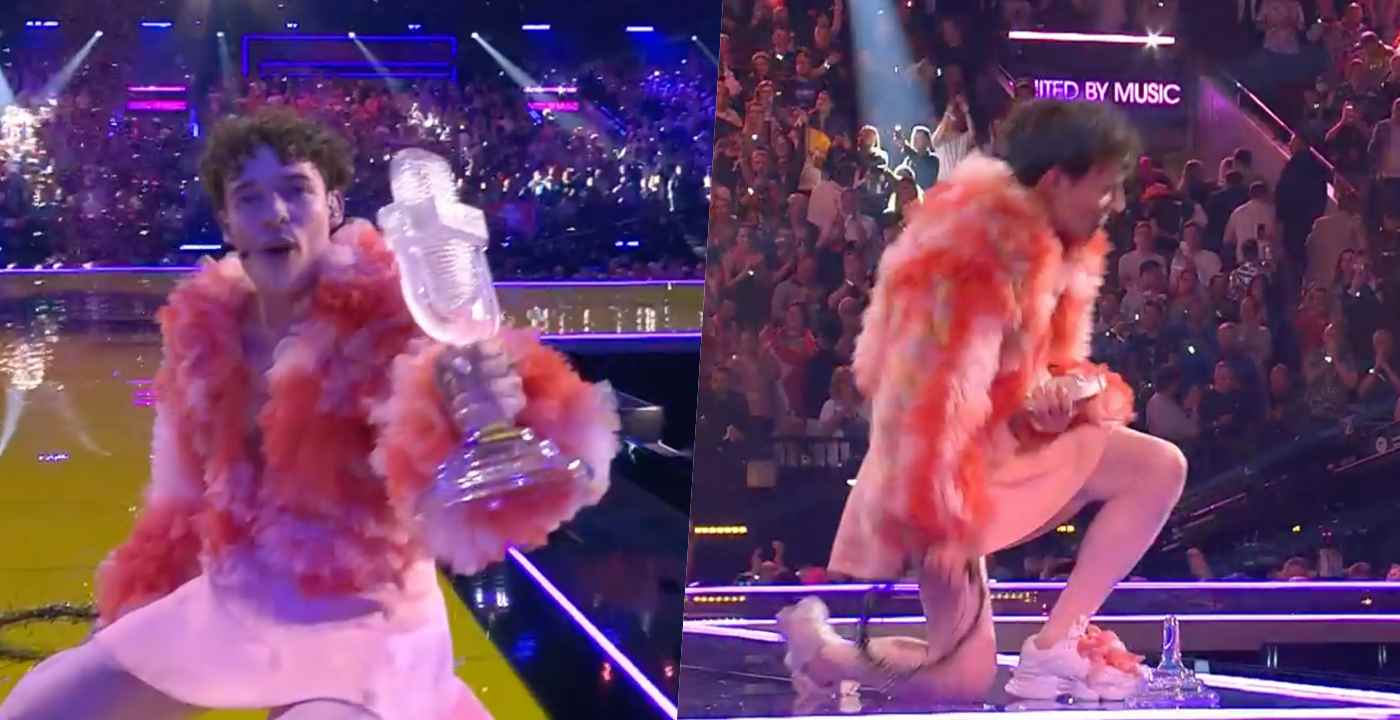 Nemo della Svizzera vince l’Eurovision ma rompe il trofeo