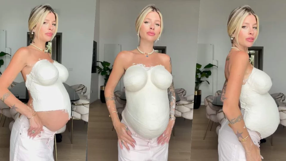 Chiara Nasti, piovono critiche per il calco del pancione e lei replica