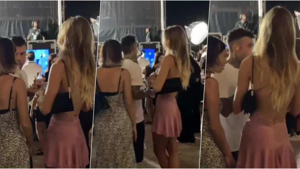 Fedez in compagnia a Battiti Live! Beccato nel dietro le quinte con Garance Authié (VIDEO)