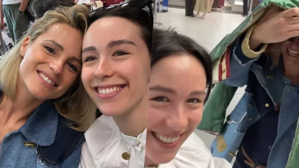 Michelle Hunziker e Aurora insieme al matrimonio di Diletta Leotta