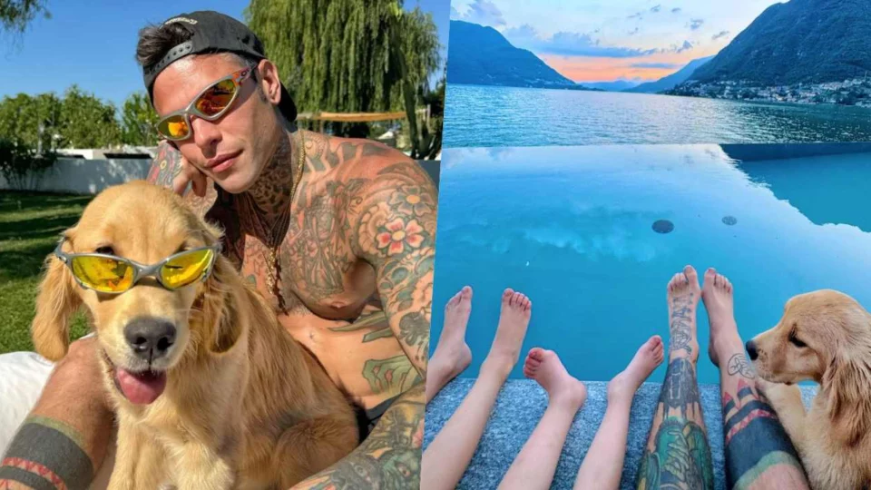 Fedez, il dolce post insieme ai figli a Villa Matilda