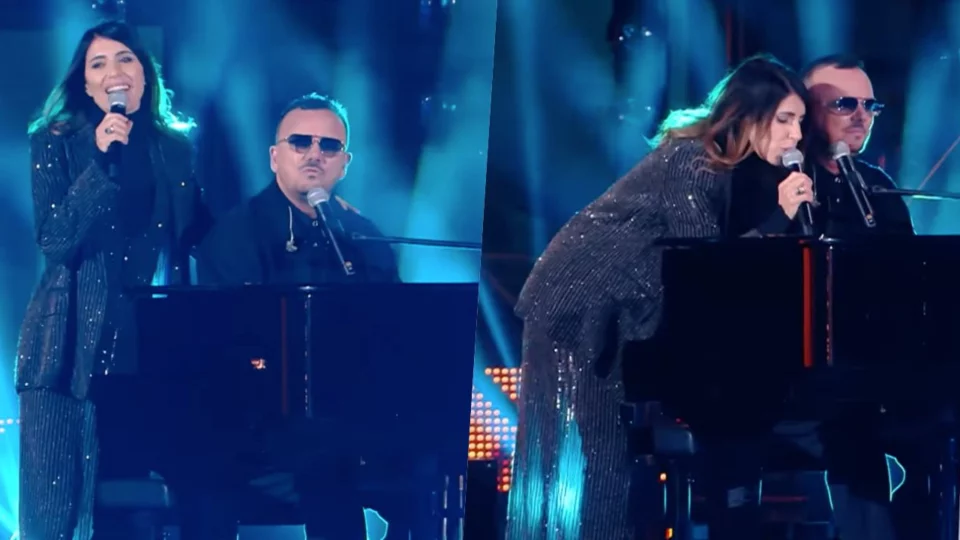 Giorgia duetta con Gigi D'Alessio durante la finale di X Factor
