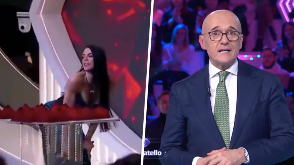 Shaila Gatta si salva ed esulta twerkando, Signorini la riprende